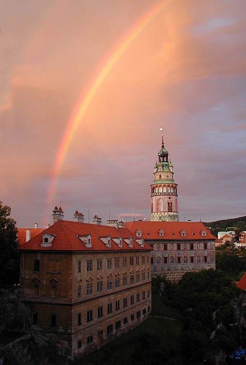 Rainbow over Český Krumlov