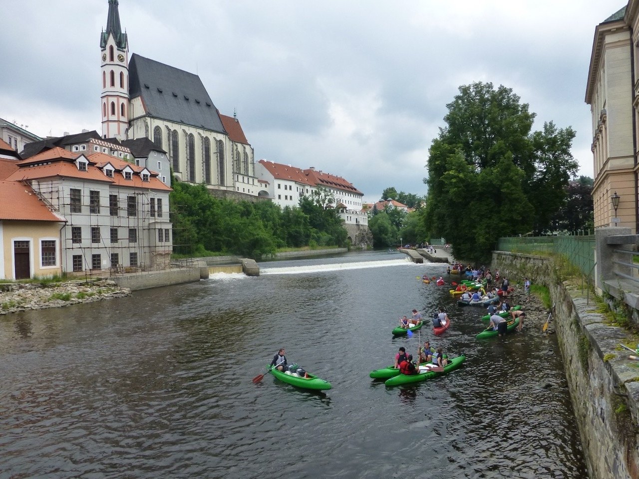 View on st. Vít churck in Český Krumlov